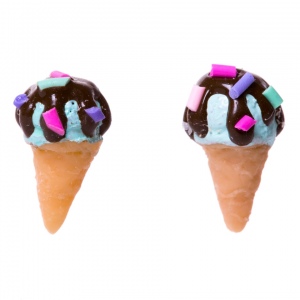 Mini Aqua Icecream Earrings