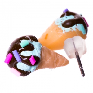 Aretes Mini Helado Aqua